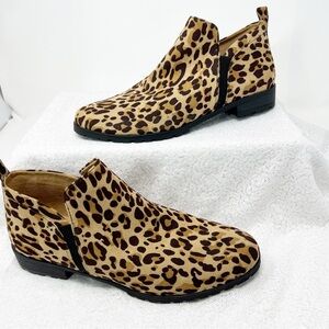 Dr. Scholl’s Rate Ankle Bootie Lepard tan/black shoes.